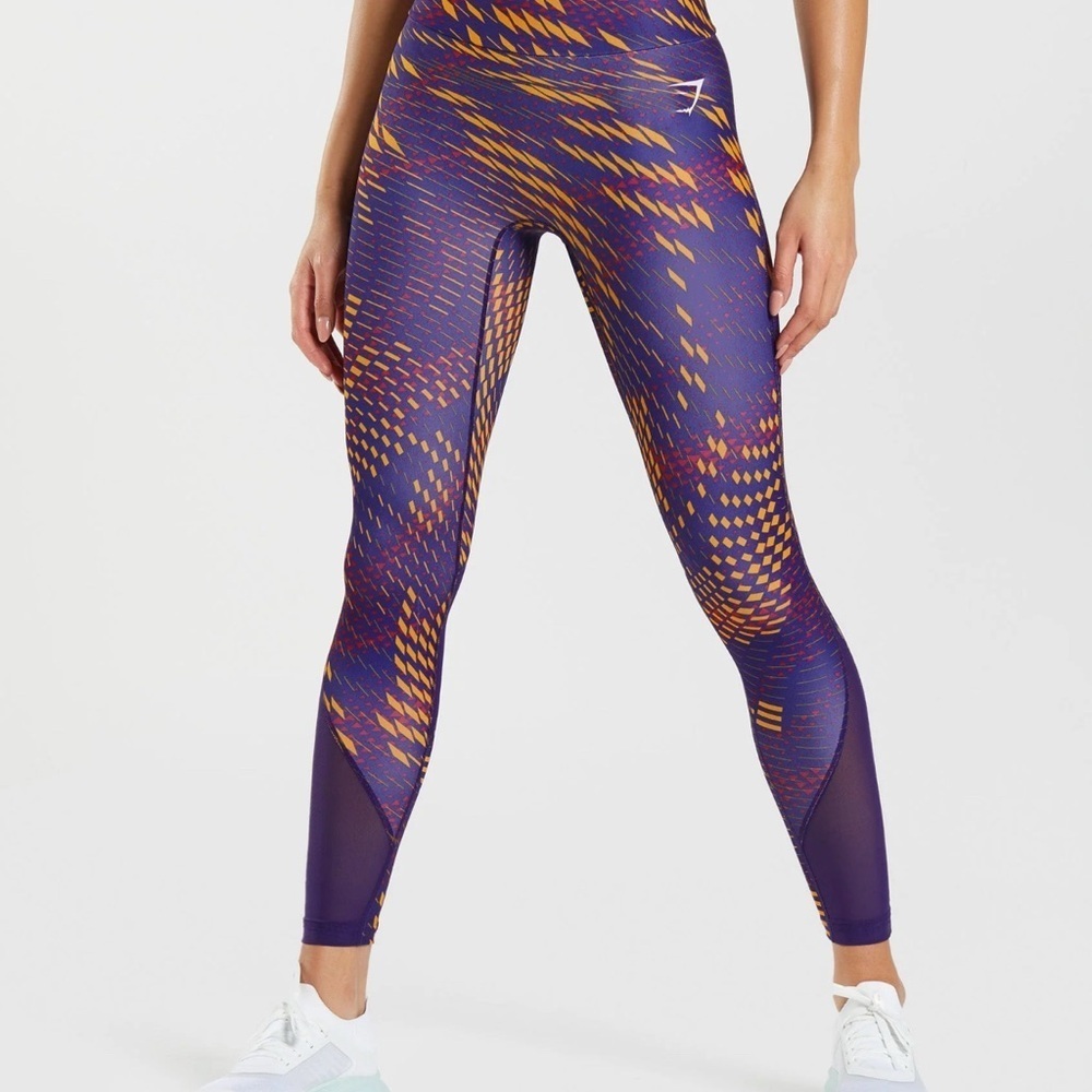 Stylish Purple and Orange Women's Leggings